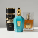 ¡3X1 PERFUMES ARABES! LATTAFA ASAD + KHAMRAH + ERBA PURA+ MINI PERFUMERO